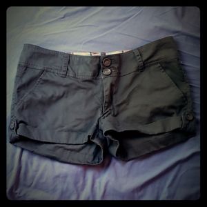 Grey Shorts with cuffed/buttoned leg openings